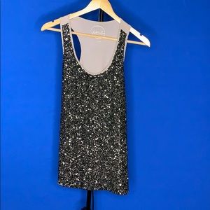 Black sequin top with cotton backing